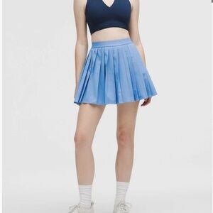 High-Rise Pleated Tennis Skirt *Long size 6 Pool